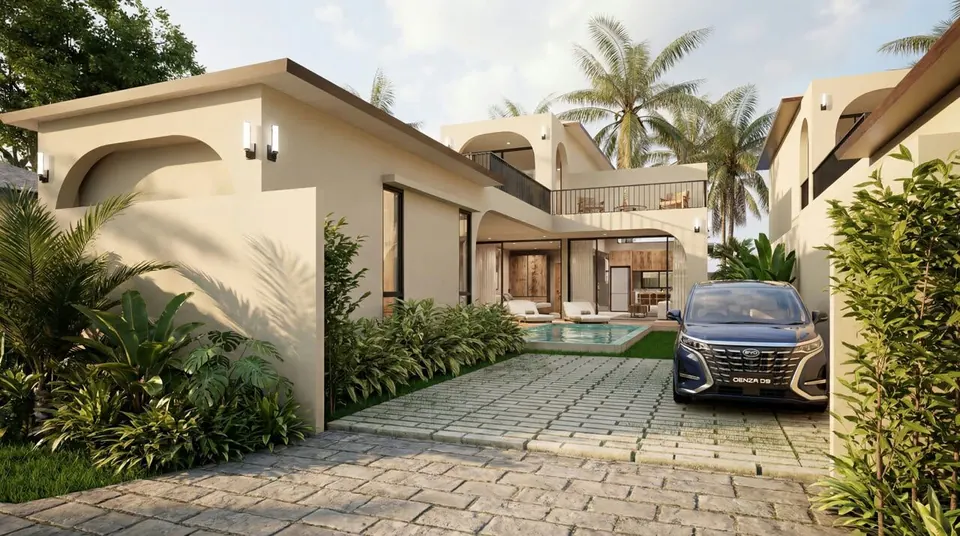 Rendering of a 3-bedroom pool villa, Sacarat S3, Koh Samui